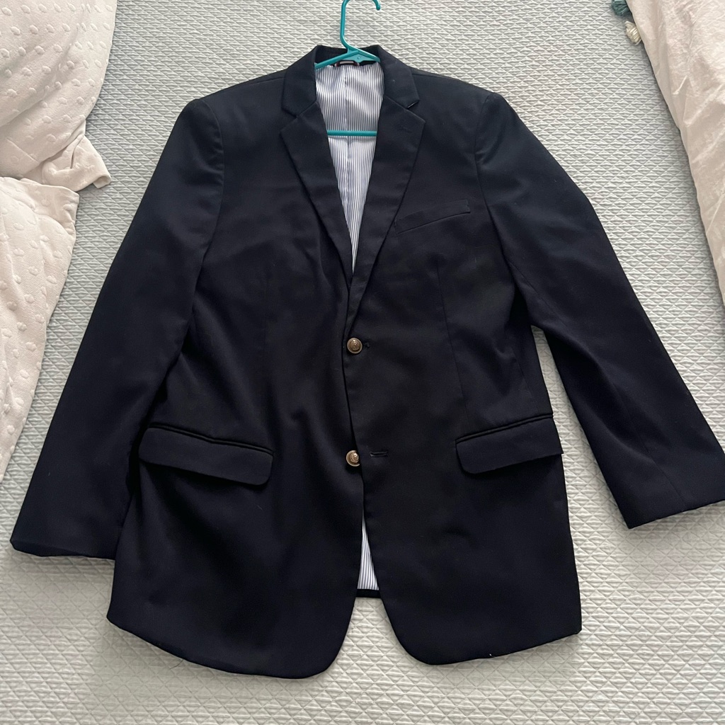 Boys Navy Tommy Hilfiger Sports Coat Size 14-16